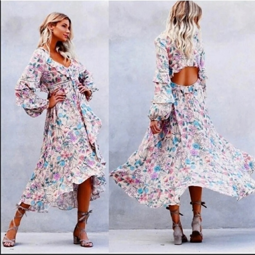 Sayulita Frill Gown XS NWT!!
